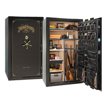 Load image into Gallery viewer, #color_mirror black with brass hardware
