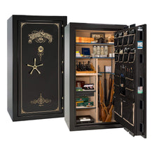 Load image into Gallery viewer, #color_mirror black with brass hardware
